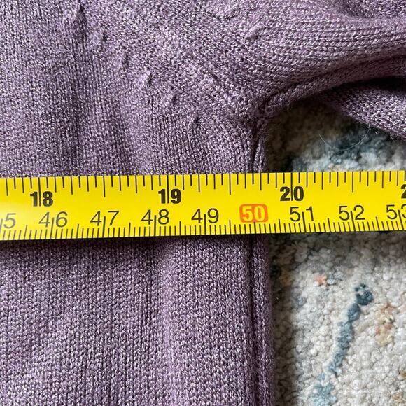 Luxury Cashmere-Feel Turtleneck Sweater | Smoky Plum, Business Capsule, S, M New - Picture 4 of 5